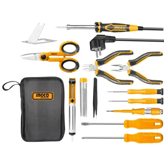Set trusa 13 Surubelnite Ciocan Lipit Electricieni Ingco HKTTS0131 Lichidare de stoc
