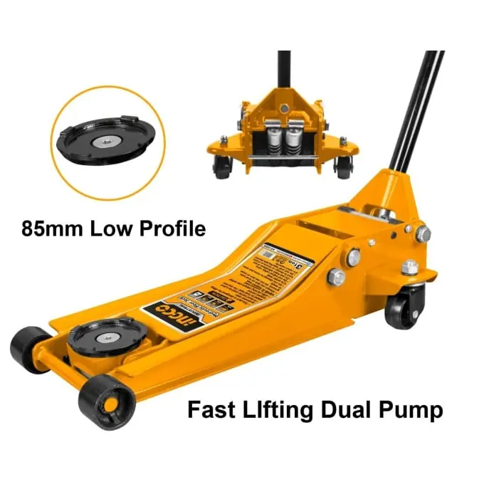 Calitate înaltă Cric Hidraulic cu Role 3T Garda Joasa, 515mm, Ingco HFJ304