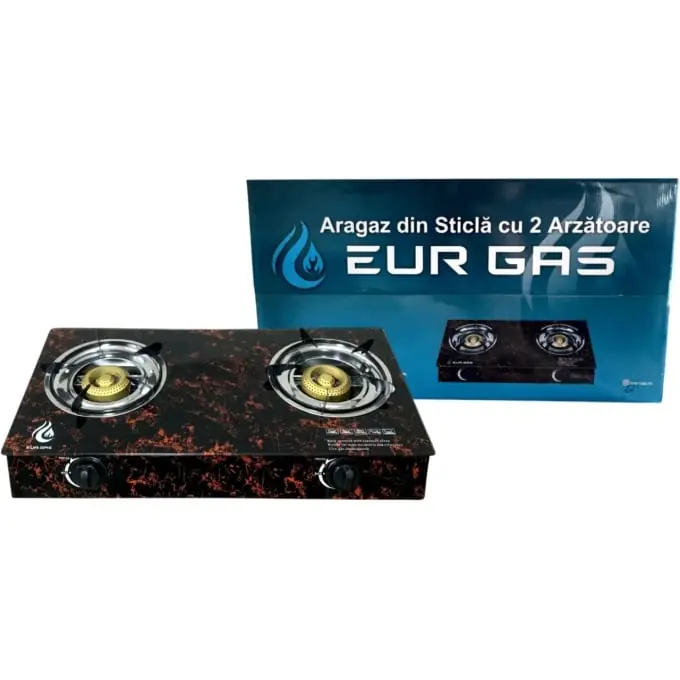 Aragaz Exterior EurGas Sticla 2 Q 2.6 kW INGCO B4014 Plată securizată