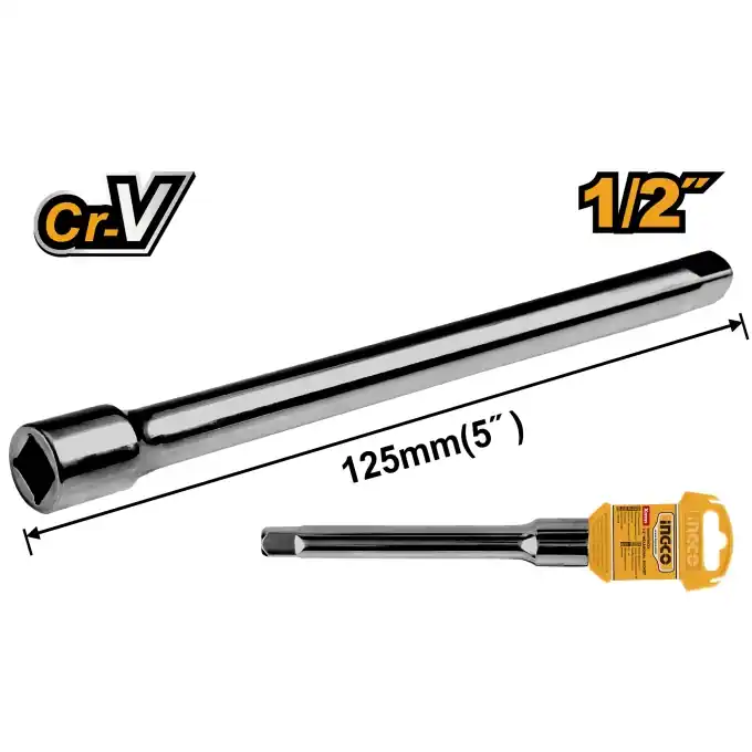 Premium Prelungitor Tubulara 125mm 1/2'' INGCO HEB12051 – Extindere Precisa in Spatii Restranse