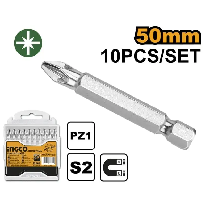 Set Biti PZ3 Lungi 10buc INGCO SDB11PZ323 Reduceri