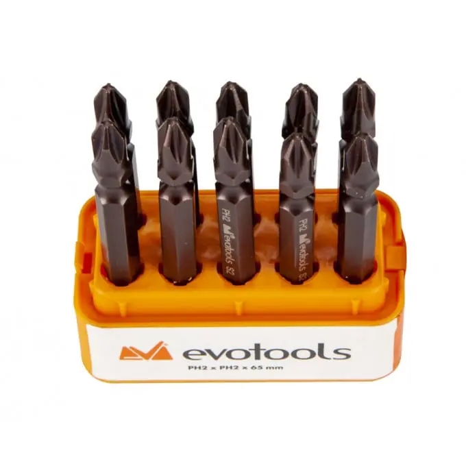 Set Varf Surubelnita cu Cap Dublu 10Buc PH2 65 mm Evotools 681422 Cumpărături sigure