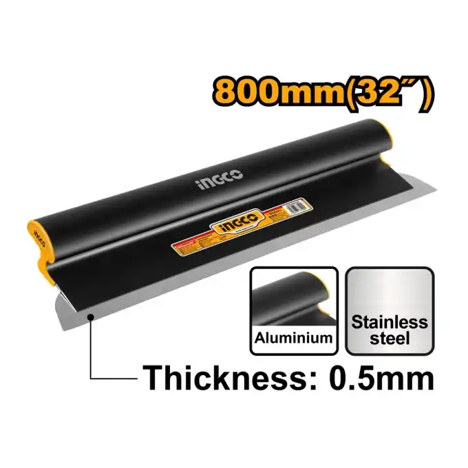 Ultima șansă Gletiera rigips profesionala 80cm, lama otel inox, maner ergonomic, INGCO HSCL03201