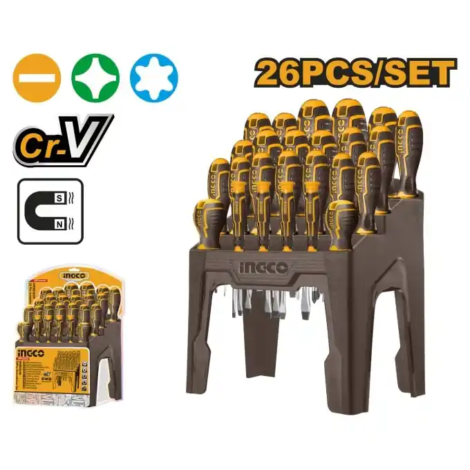 Set Surubelnite 26 bucati cu Suport, Ingco HKSD2628 Cumpără acum
