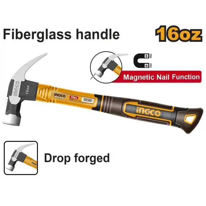 Ciocan cu 2 Colti 450gr Maner din Fibra INGCO HCH81016 Reduceri