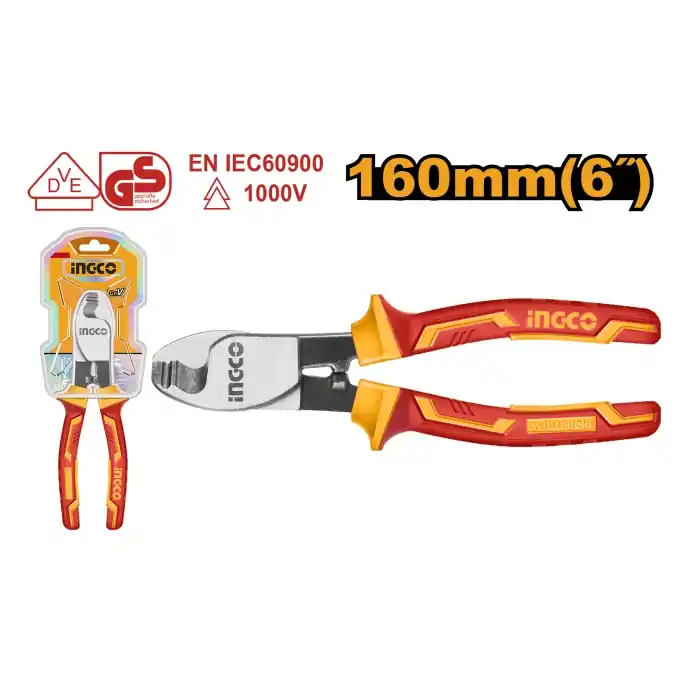 Patent taietor cabluri 6”/160 mm, izolat 1000V, INGCO HICCB28160 Calitate înaltă