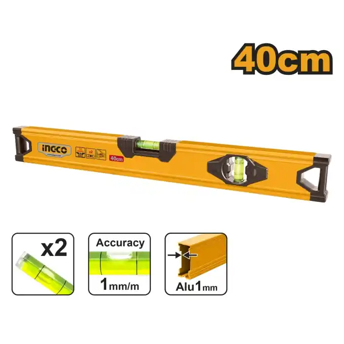 Boloboc 40cm Aluminiu, 2 Viale (90°/180°), Cadru Antisoc, INGCO HSL58040 – HSL58040 Vezi acum