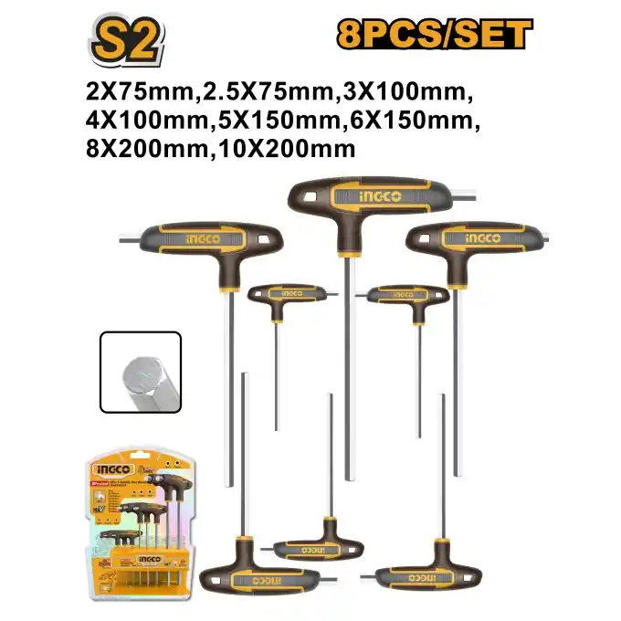Reducere Set Imbus T 8pcs INGCO HHKT8081