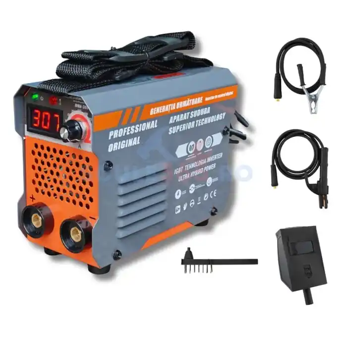 Aparat invertor de Sudura 300A, 1.6-5mm, *CABLU electrod 3M* , 3kg, IP21S, 220V, URAL MMA300 Doar azi