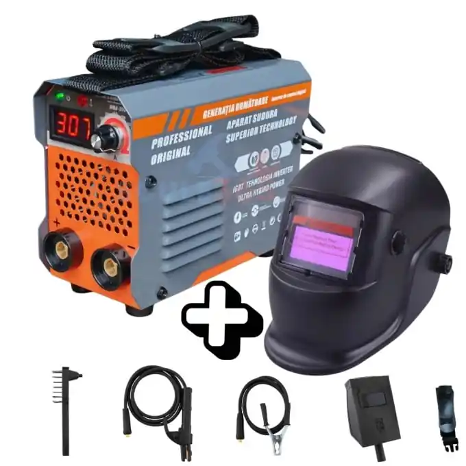 *PACHET* Invertor Aparat sudura 300A + Masca sudura automata, reglaj digital, 1.6-4.0mm, anti-stick, URAL MASH PROFESSIONAL Cel mai vândut