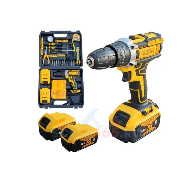 Popular Masina de insurubat bormasina cu 2 acumulatori, 30 piese, 8AH, 48v, trusa cu valiza Protools CMP1664