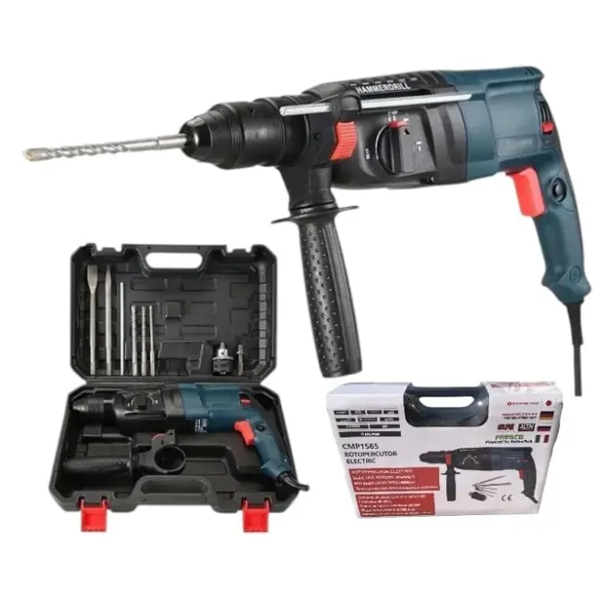 Bormasina Ciocan rotopercutor 3000W CU PERCUTIE, trusa, mandrina automata, 3J, 1200RPM, CAMPION PROFFESIONAL CMP1565 Preț promoțional