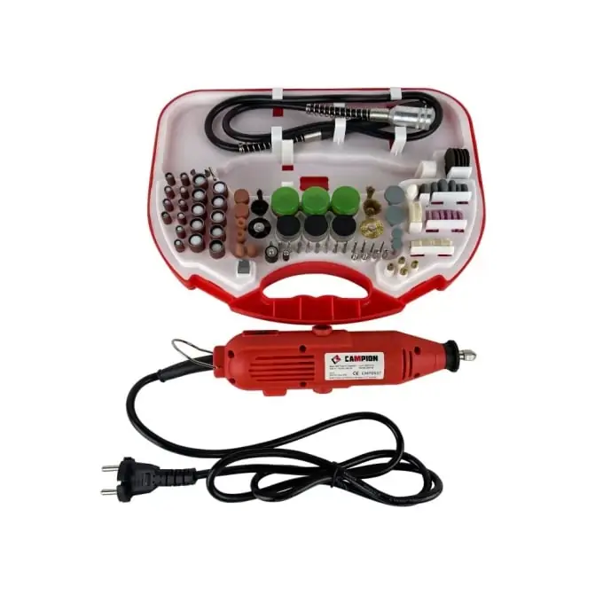 Set Trusa Minifreza Tip Biax 500W, 12000RPM, cu Variator, 117 Accesorii, Campion CMP0937 – CMP0937 Reduceri