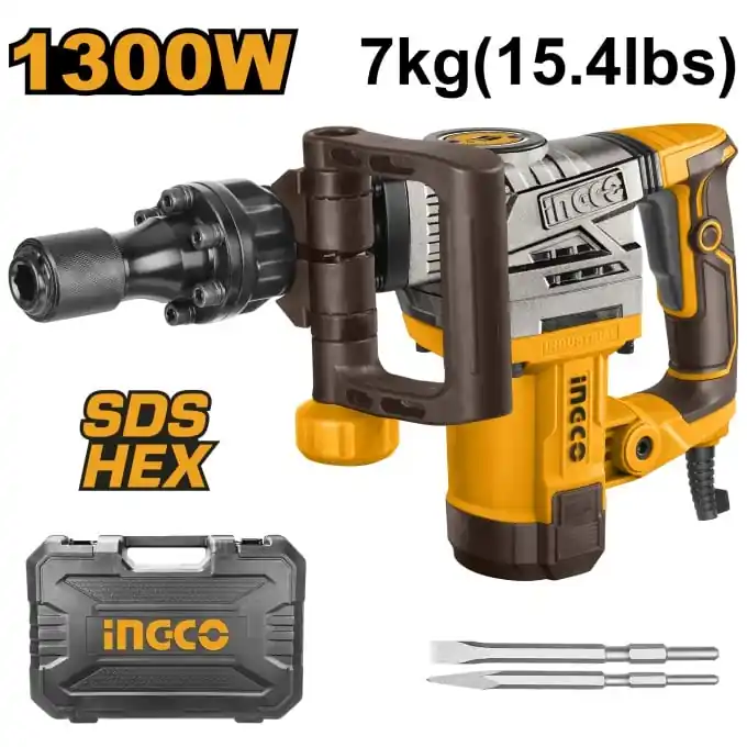 Mai ieftin Ciocan Demolator SDS HEX 1300W, 20J, 3800bmp, Ingco PDB130018