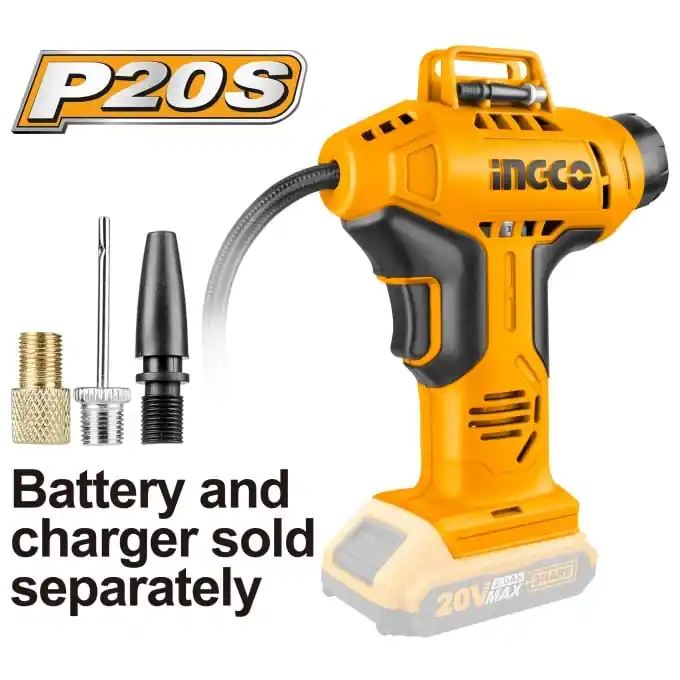 Compresor aer auto 20V 10 bar, fara acumulator Ingco CACLI2001 Reducere de preț