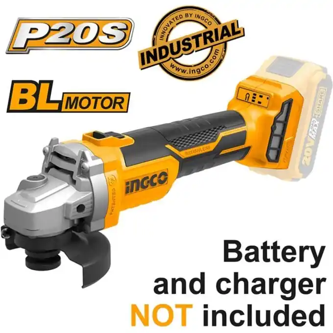 Flex Polizor Unghiular 20V 115mm, 9000rpm, brushless fara acumulator Ingco CAGLI1152 Lichidare de stoc