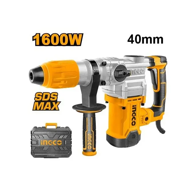 Ciocan Rotopercutor 1600W, 10J, 3850bpm, 630rpm, SDS MAX, perii zerva Ingco RH1600388 Cumpără acum