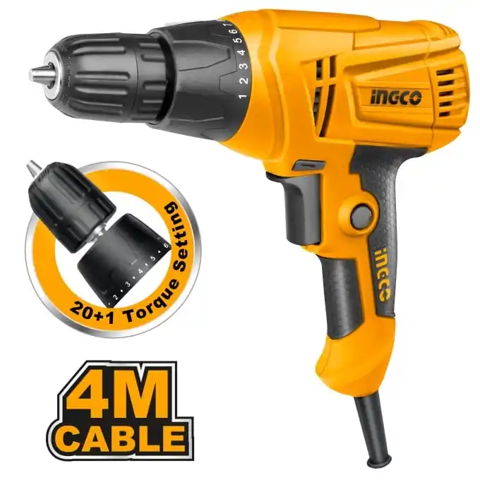 Transport gratuit Masina de gaurit si insurubat Bormasina 280W cu Cablu 4m, Ingco ED2808