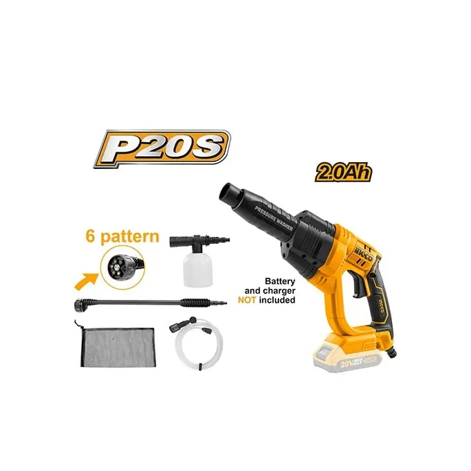 Aparat Spalat Apa cu presiune turbojet 24.8 bar 20A - fara acumulator Ingco CPWLI2008 Chilipir