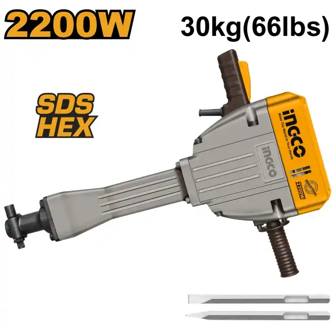 Picamer Ciocan Demolator 2200W Industrial, 75 J, 950bmp, Ingco PDB22001 Nu rata