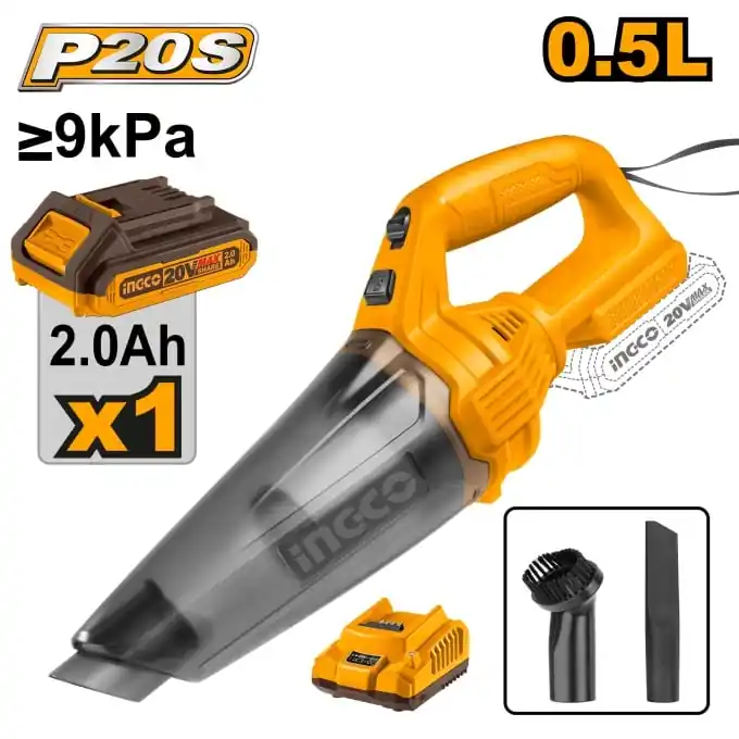 Aspirator de Mana 20V 0.5L Cu 1 Acumulator 2Ah Ingco CVLI20126 Preț promoțional