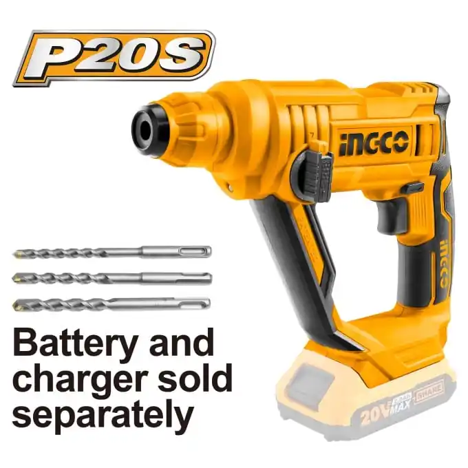 Ciocan rotopercutor bormasina 1.5J, 20V - fara acumulator Ingco CRHLI1601 Mai ieftin