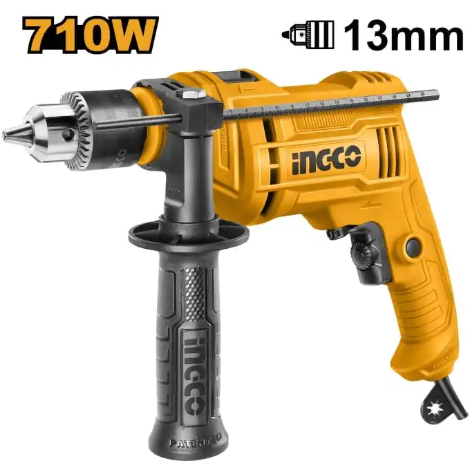 Vezi acum Masina de gaurit Bormasina 710W cu Impact Mandrina cu Cheie Ingco ID7108