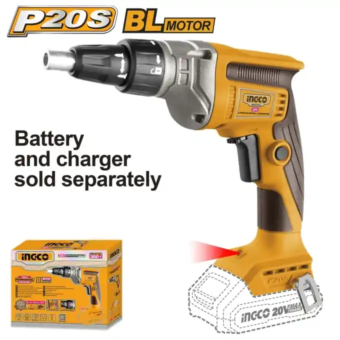 Comandă acum Masina de gaurit Bormasina 20V 1/4 pentru Rigips - fara acumulator Ingco CDSLI2042006