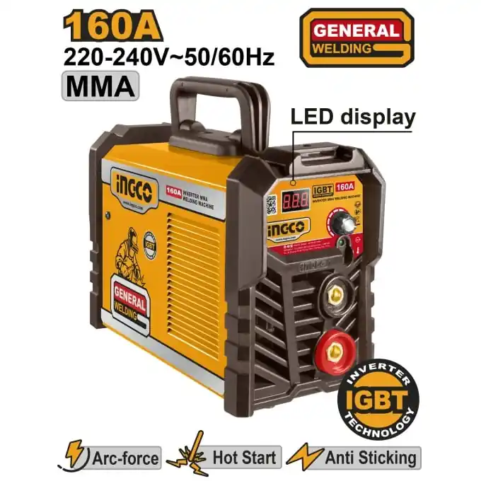 Cel mai vândut Aparat de Sudura cu Invertor 160A electrod: 1.6-4.0mm, Ingco ING-MMA16021E