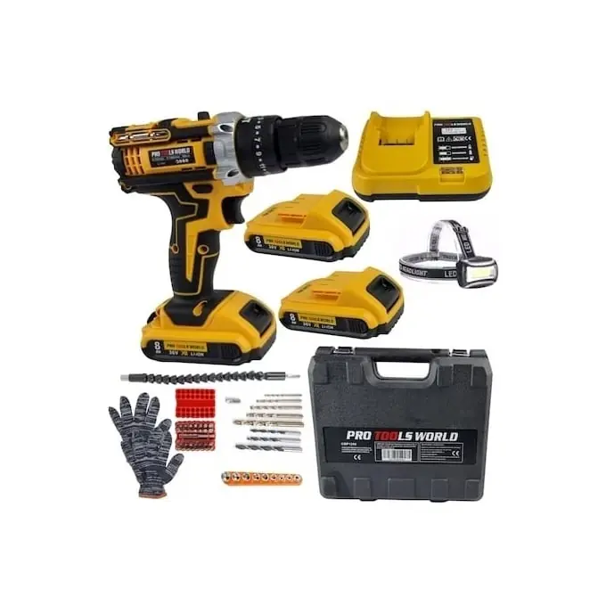 Masina de insurubat bormasina cu 2 acumulatori 58 Piese, 36V 8AH, Trusa cu valiza transport, CMP1260 Ofertă limitată