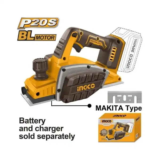 Reducere extra Rindea electrica 20V, 82x2mm, 14000rpm, fara acumulator, INGCO CRLI20401