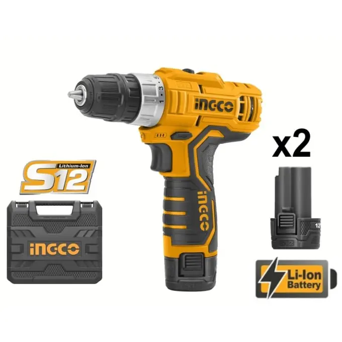 Reduceri Masina de gaurit Bormasina 12V cu 2 Acumulatori (S12) Ingco CDLI1232E