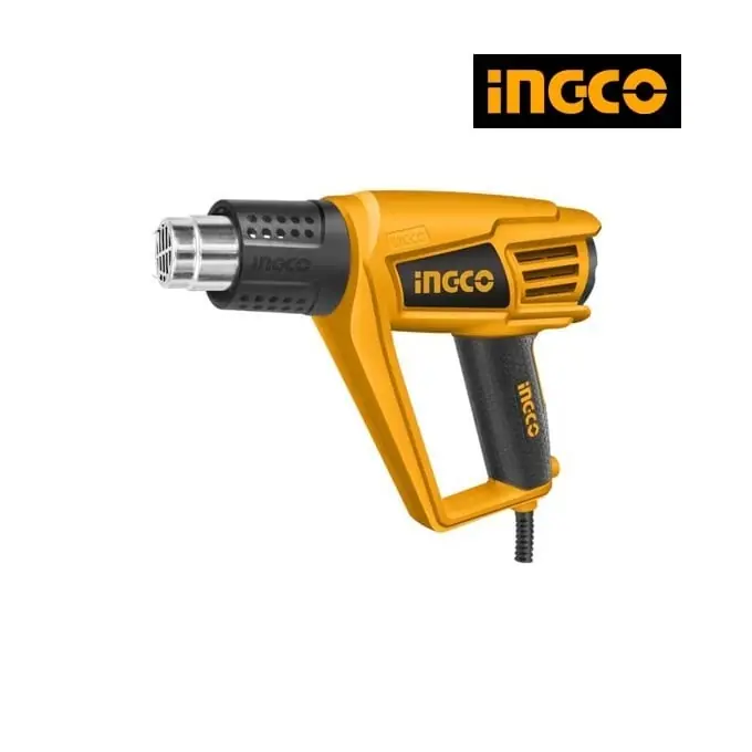 Cel mai vândut Pistol cu Aer Cald 2000W, 550 ° C, doua trepte, racleta si 4 duze. Ingco HG200028