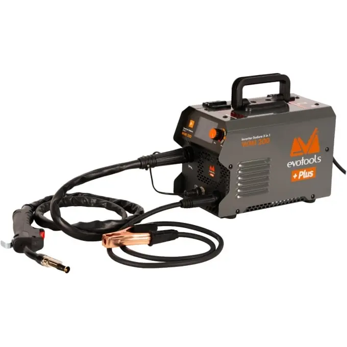 *OFERTA* Aparat Invertor de Sudura MIG-MMA-TIG 3 in 1 cu Afisaj LED WMI-200, electrod, sarma flux, gaz, Evotools 683150 Preferatul clienților