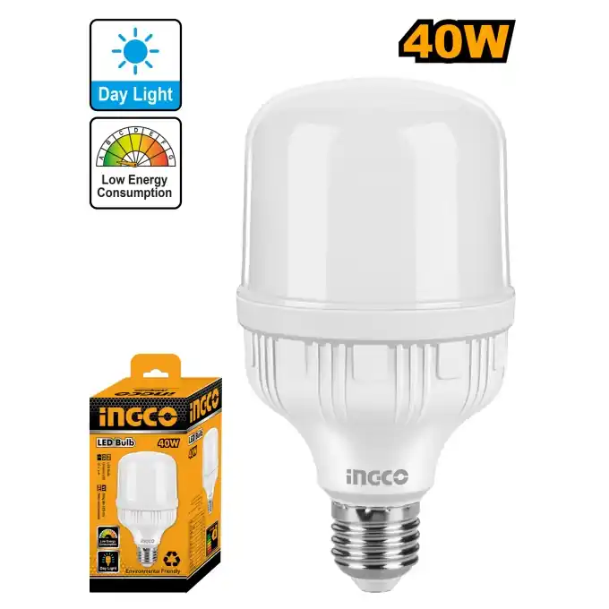 Bec LED 40W, E27, 6500K, 2700lm, Alb Rece, Clasa A+, INGCO HLBACD3401T – HLBACD3401T Livrare gratuită