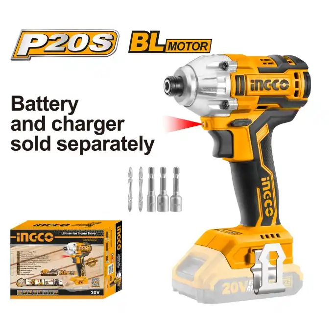 Masina de gaurit insurubat cu impact Filetanta 20V 1/4 170 Nm fara acumulator Ingco CIRLI20020 Preț promoțional