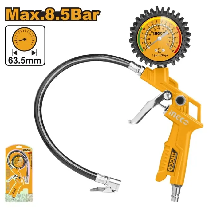Doar azi Pistol aer cu Manometru 8.5 bari, Ingco ATG0601