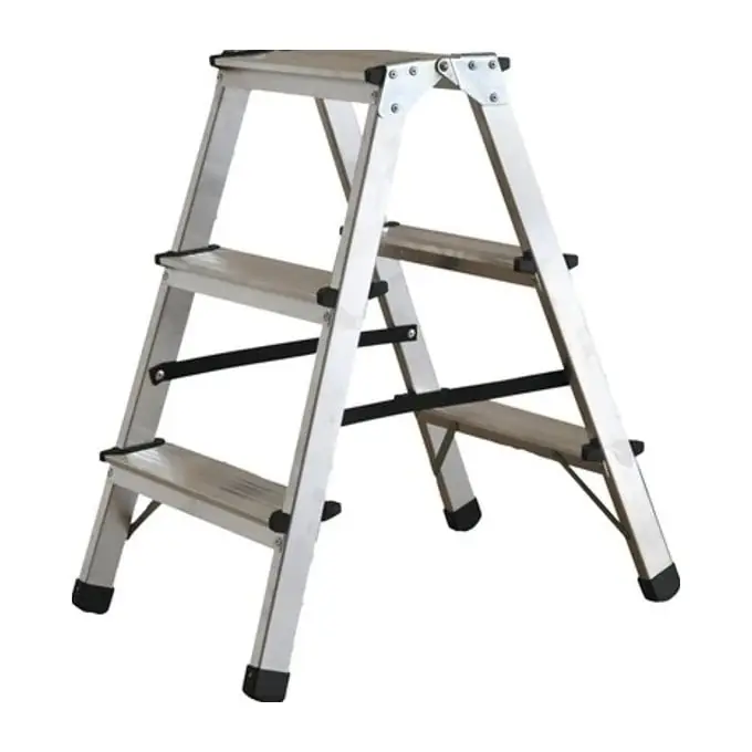 Scara aluminiu dubla 3+3 trepte, 58cm, 150kg, ROTOR KMH1203 Ofertă specială