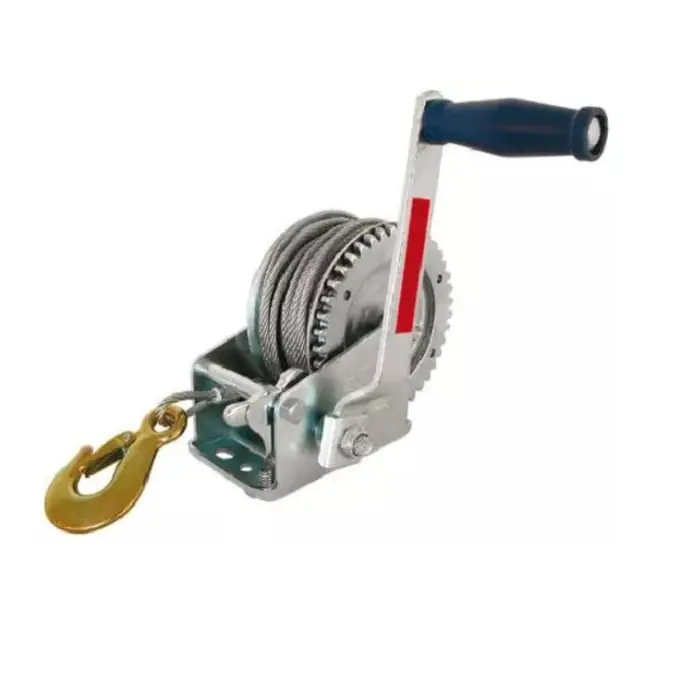 Macara Troliu Manual cu clichet 725kg / 1600lb, 10m cablu otel, B0909 Premium