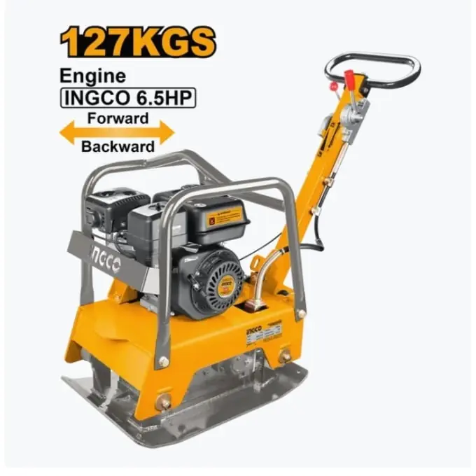 Super ofertă Placa Compactoare 127Kg, 6.5cp, 25kN, 63x40cm, Ingco GCP125-2E