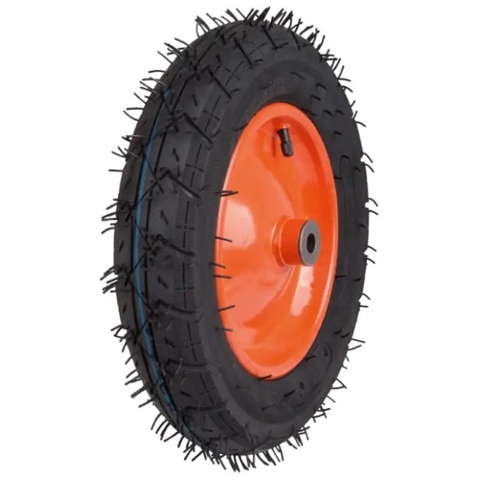 Expediere rapidă Roata Roaba Pneumatica Cu Janta Metalica Si Tepi 4.00-8; 102 mm, Evotools 674834