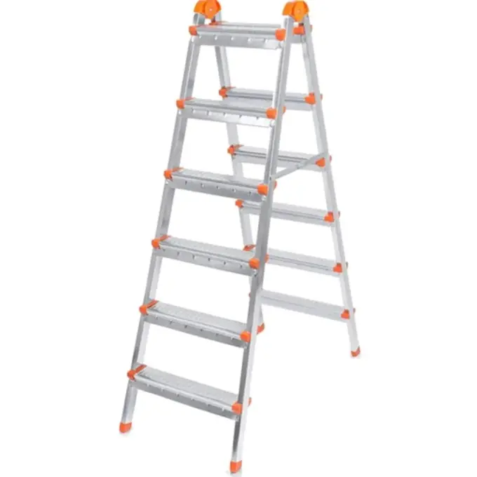 Lichidare de stoc Scara dubla din otel 6+6 trepte, 130cm inaltime, 120kg, 7.9kg , Perilla 12504