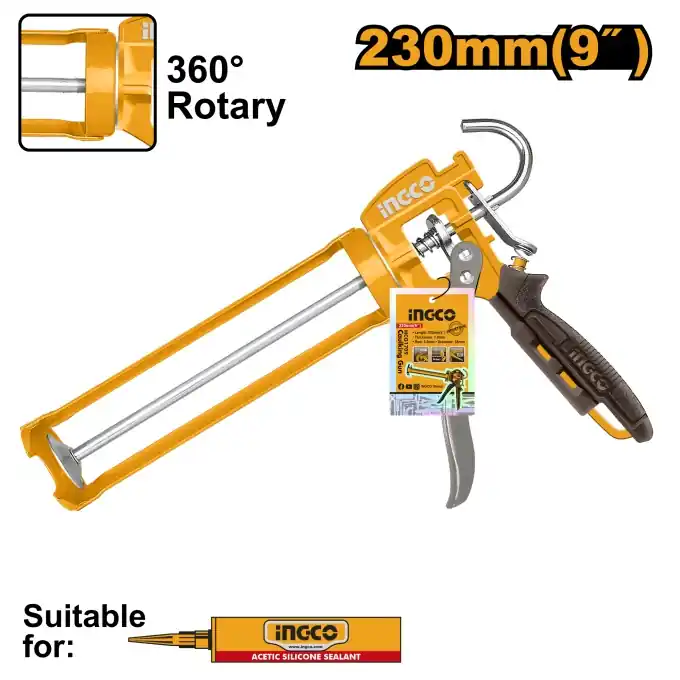 Pistol Silicon Rotativ 9" 235 mm INGCO HCG1709 Preț promoțional