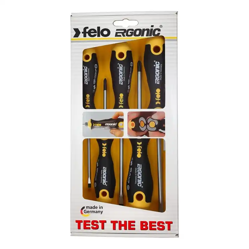 Livrare expres Set de surubelnite Ergonic Profesional - seria 400, 5 piese , 3 x Slot 400, 2 x Philips 402, Felo