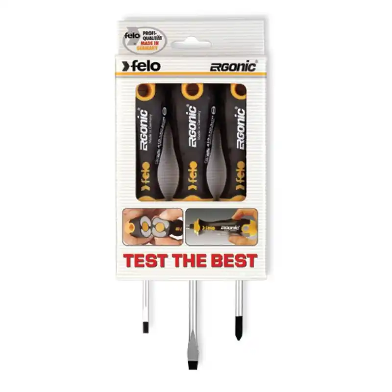 Transport gratuit Set de surubelnite Ergonic Profesional - seria 400, 3 piese , 2 x Slot 400, 1 x Philips 402, Felo