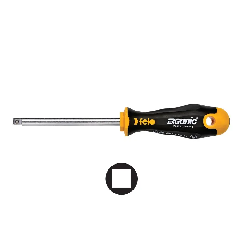 Adaptor ERGONIC Profesional pentru locas 1|4 inch, L 100 mm, Felo Reducere extra