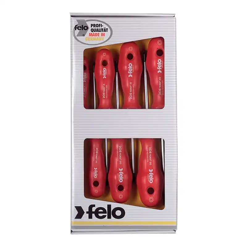 Plată securizată Set de surubelnite Profesionale seria 200 - 206, 7 piese, 7 x Torx, Felo