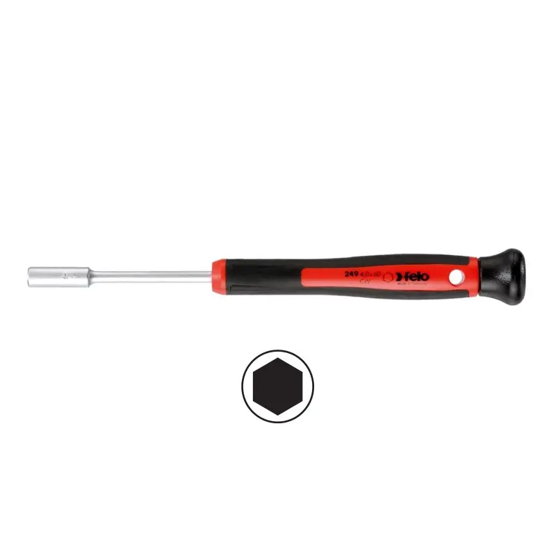Plată securizată Surubelnita profesionala de precizie, tipul 249 Locas HEX, Felo