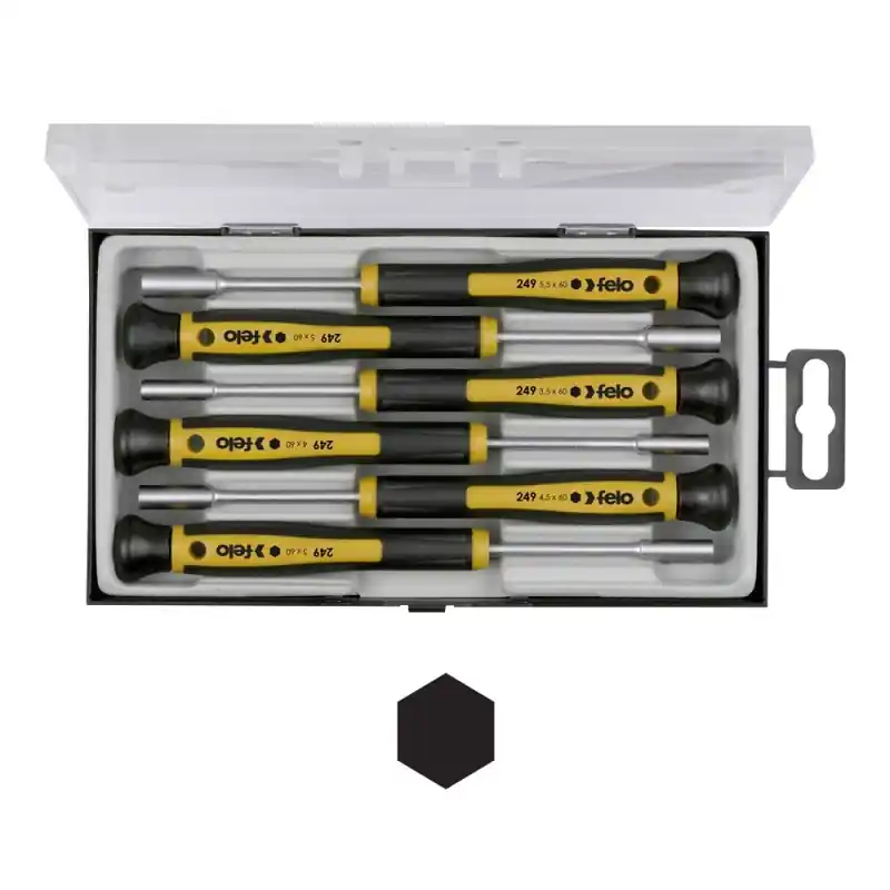 Seturi de surubelnite de precizie lama cu profil circular -6 piese, 6x Inbus, seria 240, Felo Ultima șansă