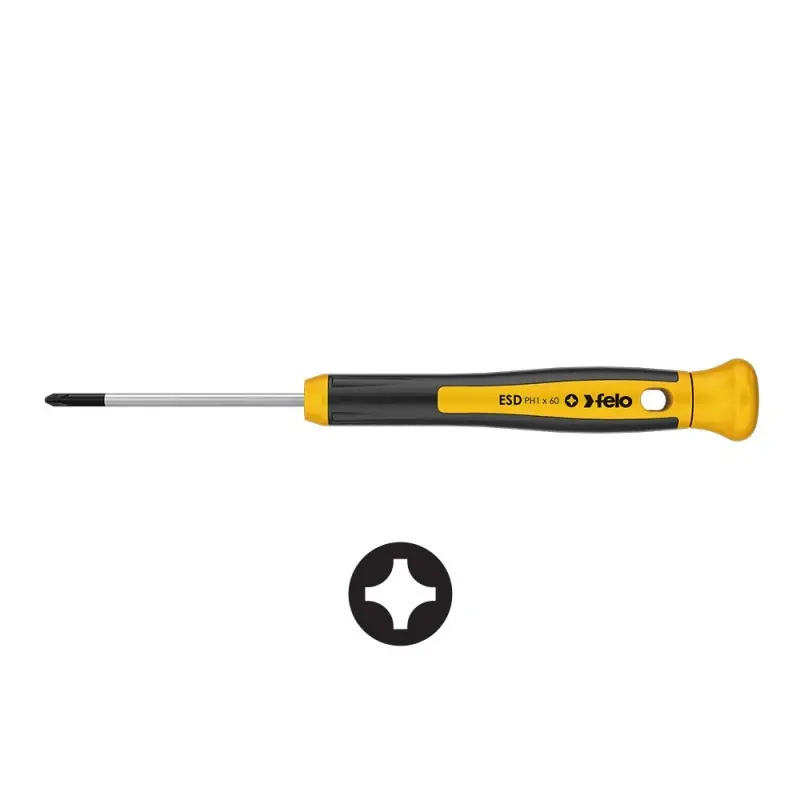 Premium Surubelnite ESD de precizie, tip 242 Phillips - lama cu profil circular - seria 250, Felo